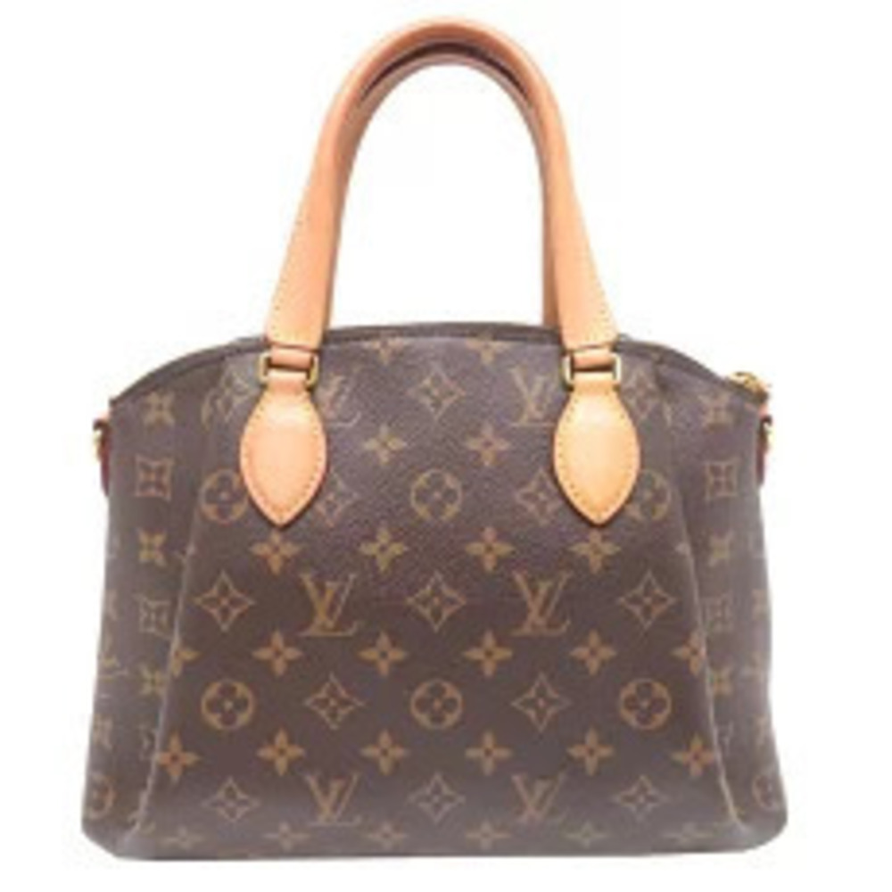 Louis Vuitton Monogram Strap key Rivoli Handbag Brown